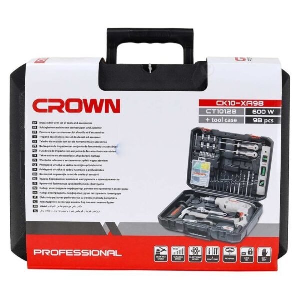 Kit perceuse 98 pcs CROWN