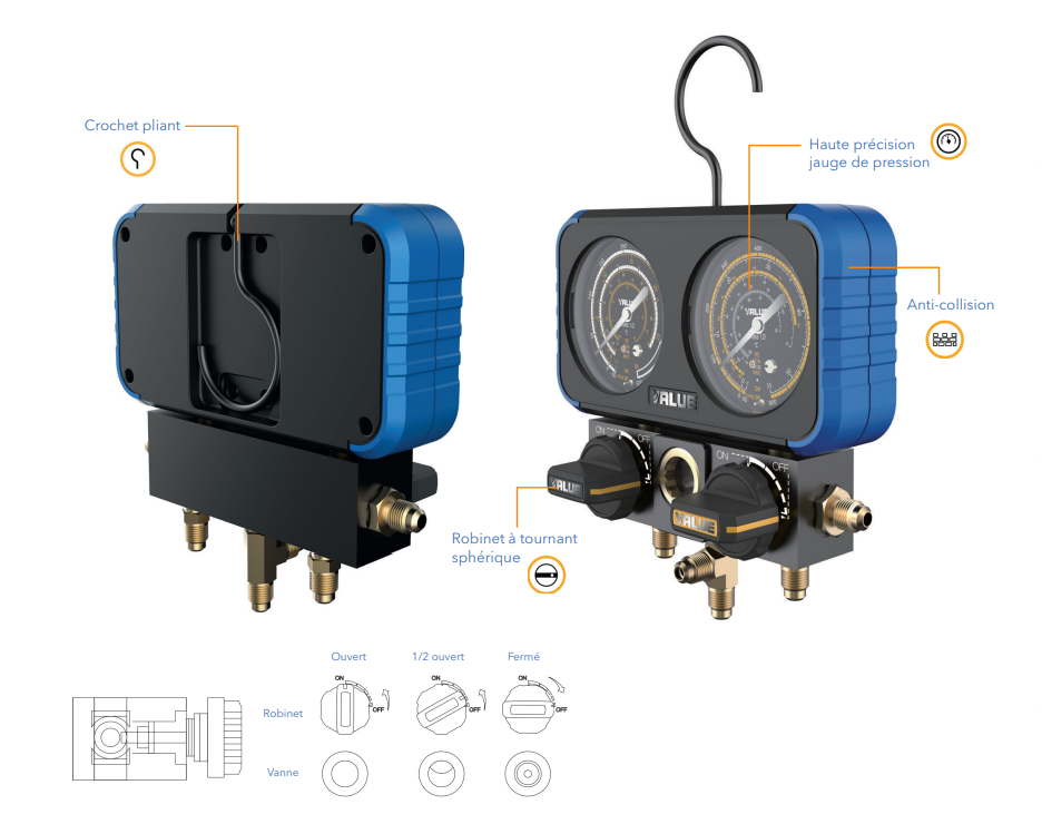 Manomètre Basse Pression VALUE VRM2-B-0401 - الصورة 3