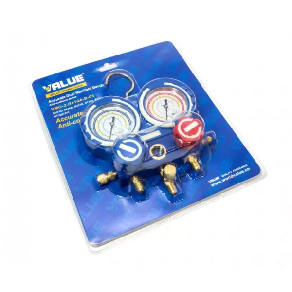 Manomètre 2 voies + flexible VMG2-R410A-B-02